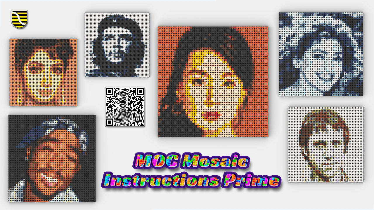 MOC Mosaic Instructions Prime Android App - Building Instructions for Custom Lego Mosaic